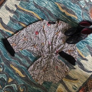 Zara Lemur Print Tie Cardigan